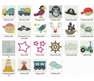 Stickserie - 52 Mini Motive Mix Set 2